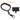 Universal Phone Anti-Theft Lanyard Braided Wrist Strap/Band Black