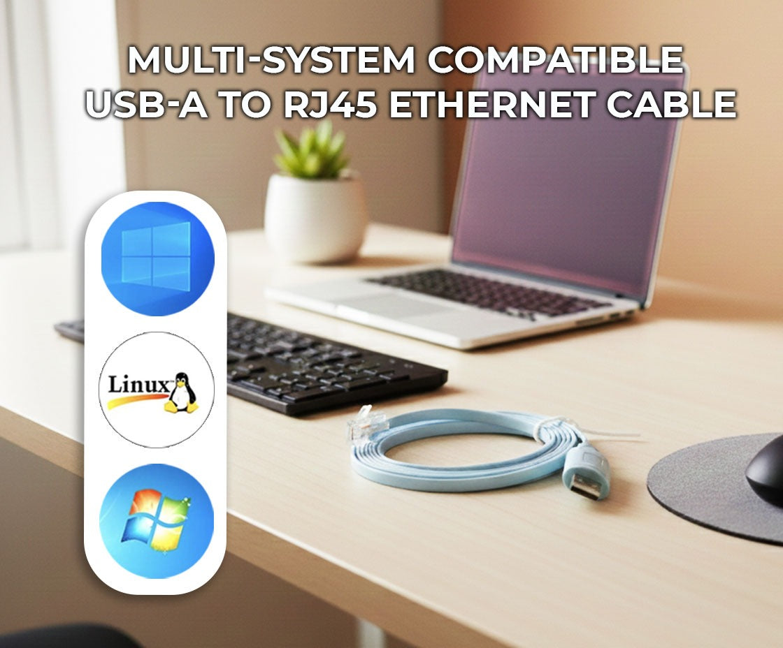 H3c Console Rj45 USB-A to RJ45 RS-232 Console Cable 1.8M for Cisco, Huawei, H3C & ZTE ...